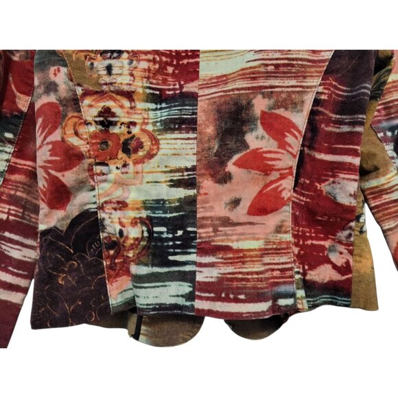 Alberto Makali Velvet Floral Patchwork Blazer - Picture 11 of 15